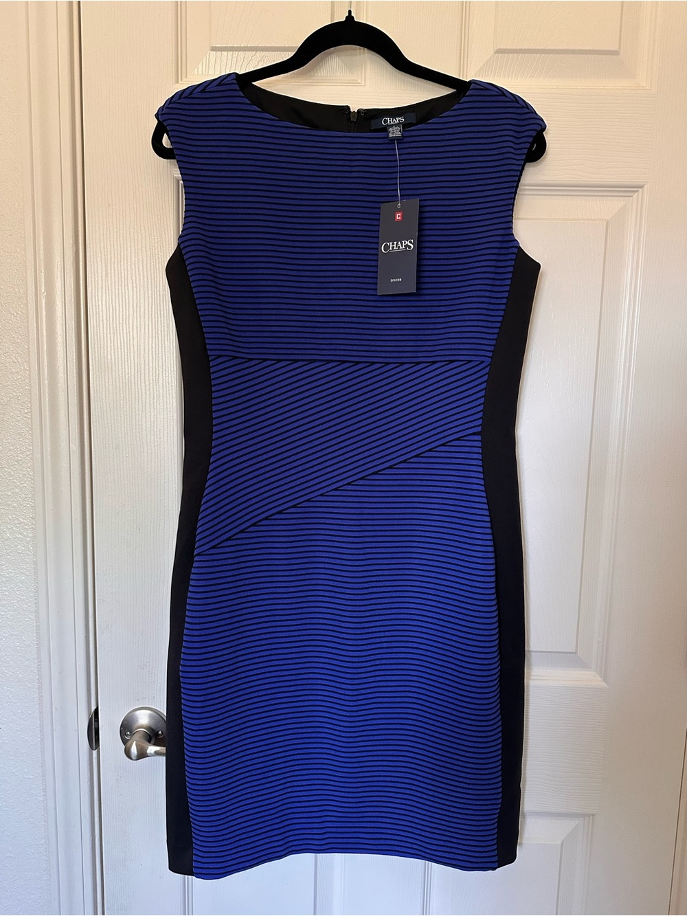 Champs Blue and Black Sheath Dress